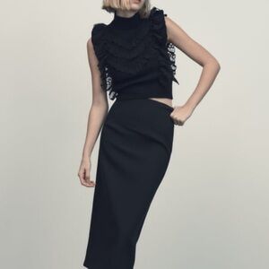 *NEW* Zara Ruffled Lace Knit Top